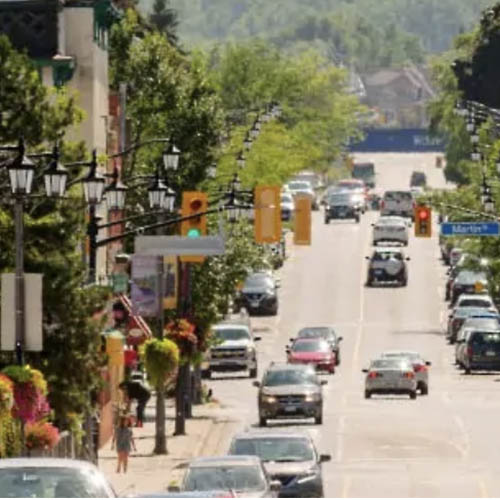 A wide shot of the downtown Milton core showing how we serve Milton SEO services to locals.