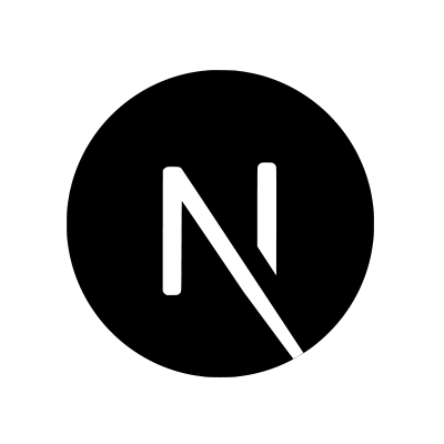 The Next.JS black logo