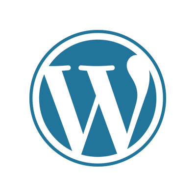 The blue wordpress logo mark